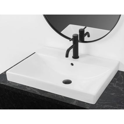 REA-U3326 - Lavabo encastré MANDY 46x60 cm céramique/blanc brillant