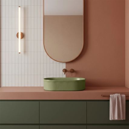 REA-U3612 - Opzetwastafel VANDA 31x49 cm keramiek/groen