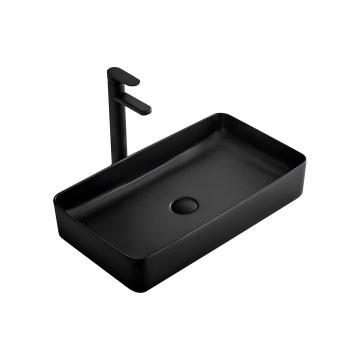 REA-U3690 - Lavabo à poser sur plan DENIS 35x61 cm céramique/noir mat