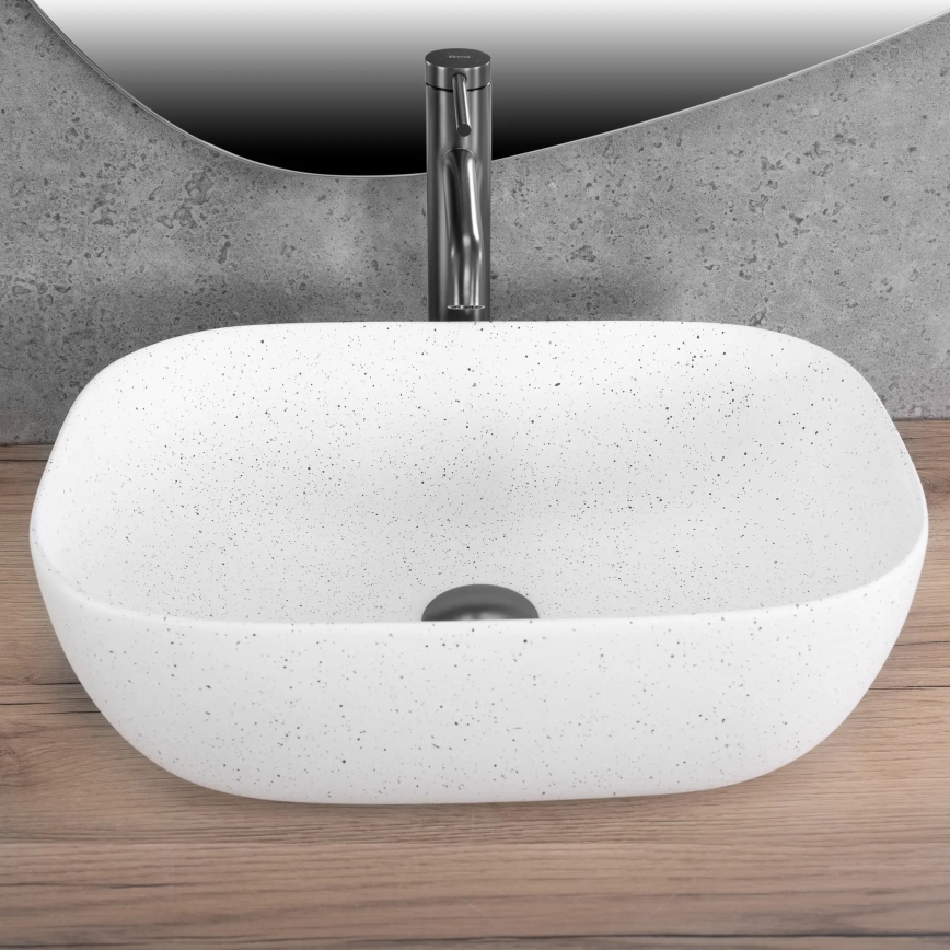 REA-U4001 - Lavabo à poser BELINDA 33,5x46,5 cm céramique/blanc mat