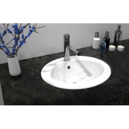 REA-U4122 - Inbouwwastafel DALIA 46 x 51,5 cm keramiek/glanzend wit