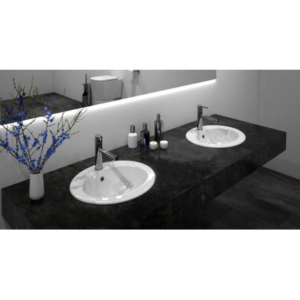REA-U4122 - Inbouwwastafel DALIA 46 x 51,5 cm keramiek/glanzend wit