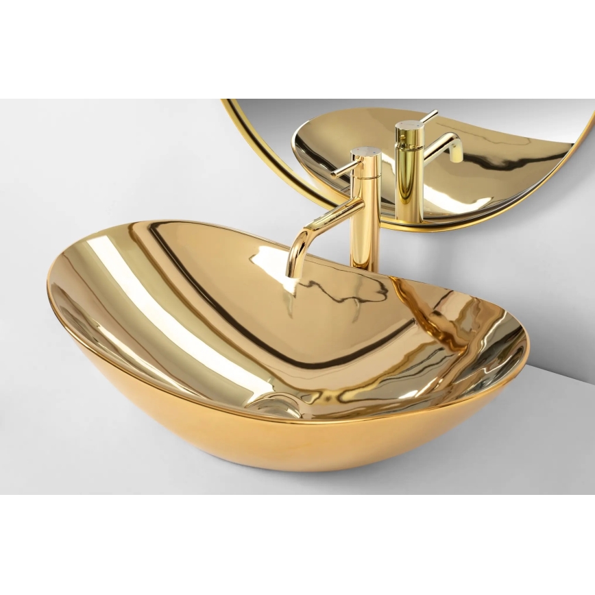REA-U4545 - Opzetwastafel ROYAL 36x60,5 cm keramiek/goud