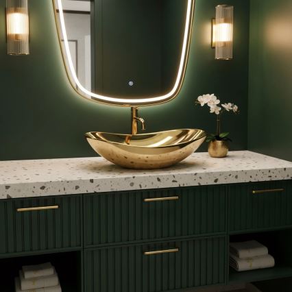 REA-U4545 - Opzetwastafel ROYAL 36x60,5 cm keramiek/goud