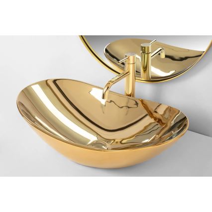 REA-U4545 - Vasque à poser ROYAL 36x60,5 cm céramique/doré