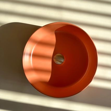 REA-U4566 - Vasque à poser SAMI Ø 37 cm céramique/orange mat