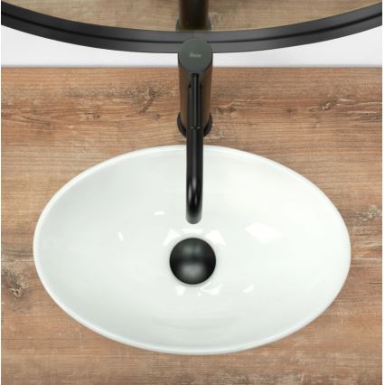 REA-U5804 - Lavabo à poser PAMELA MINI 26,5 x 40 cm céramique/blanc brillant