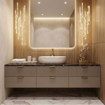 REA-U6211 - Opzetwastafel CLEO 41x60,5 cm keramiek/wit/goud