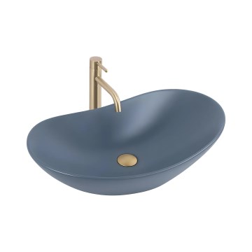 REA-U6373 - Opzetwastafel ROYAL 35,5x61,5 cm keramiek/blauw
