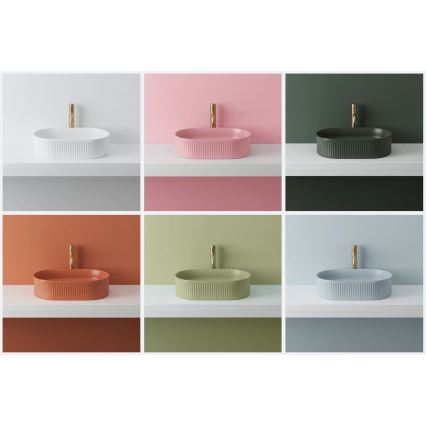 REA-U6376 - Lavabo à poser VANDA 31x49 cm céramique/rose mat