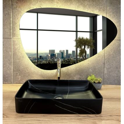 REA-U6510 - Opzetwastafel DENIS 35x61,5 cm keramiek/mat zwart