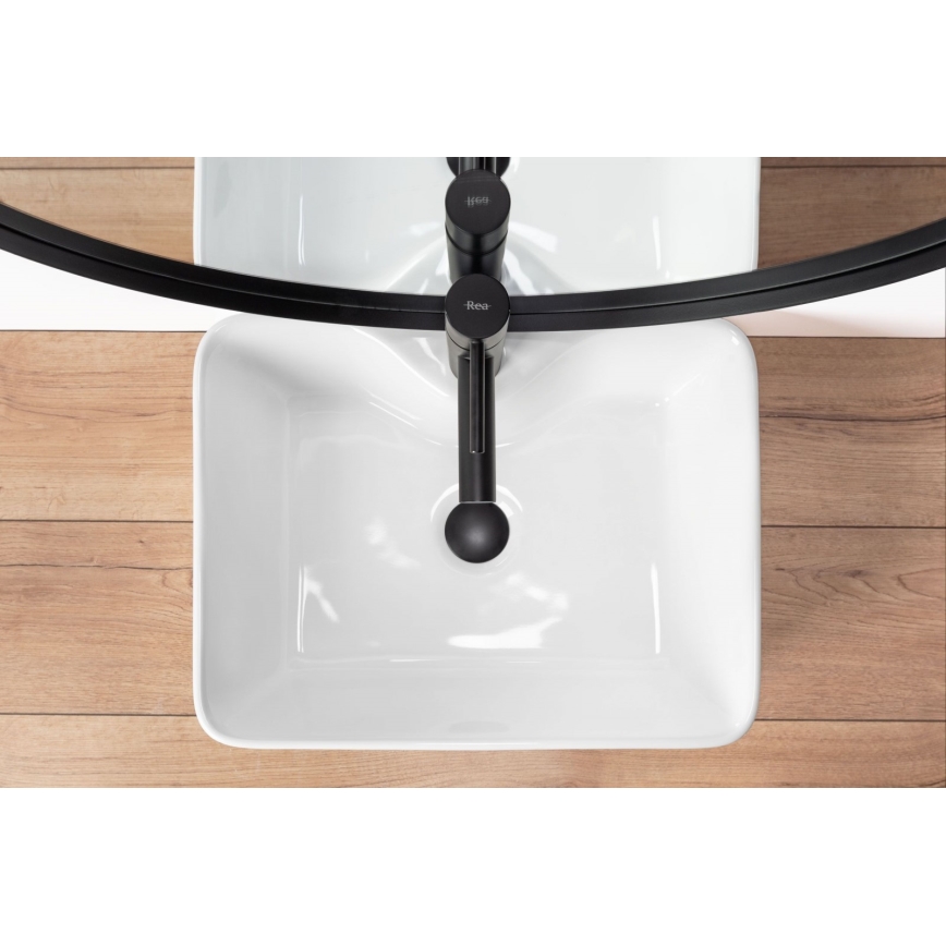 REA-U6524 - Opbouwwastafel KELLY 38x49 cm keramiek/hoogglans wit