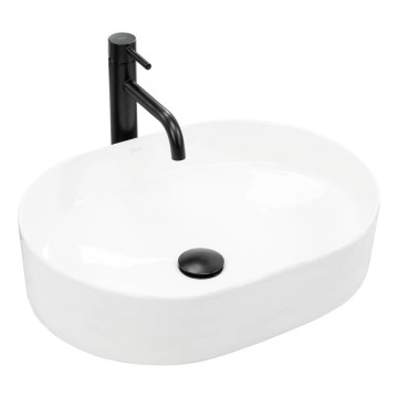 REA-U6563 - Opbouwwastafel NADIA 38x50 cm keramiek/glanzend wit