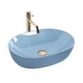 REA-U6620 - Opzetwastafel LISA 35x49 cm keramiek/glanzend blauw