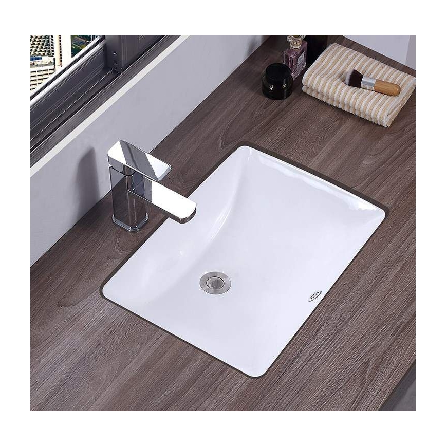 REA-U6653 - Inbouwwastafel ADELA 33x46 cm keramiek/glanzend wit