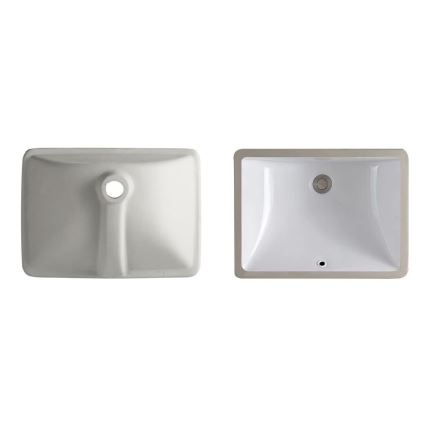 REA-U6653 - Inbouwwastafel ADELA 33x46 cm keramiek/glanzend wit