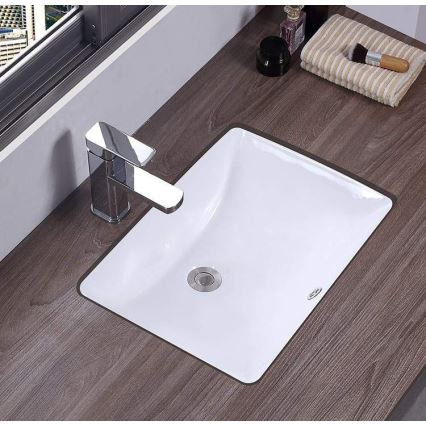 REA-U6653 - Lavabo encastré ADELA 33x46 cm céramique/blanc brillant