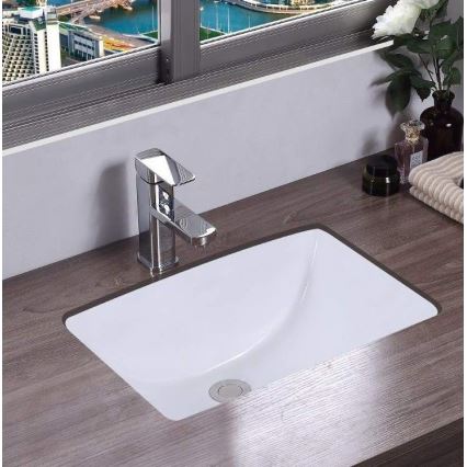 REA-U6653 - Lavabo encastré ADELA 33x46 cm céramique/blanc brillant