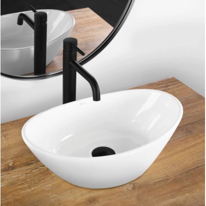 REA-U6802 - Vasque à poser KATE 27x45 cm céramique/blanc brillant