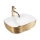 REA-U7422 - Opzetwastafel BELINDA 33x46,5 cm keramiek/wit/goud