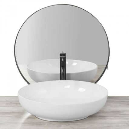 REA-U8198 - Opzetwastafel CAROLA SLIM 39x51,5 cm keramiek/glanzend wit