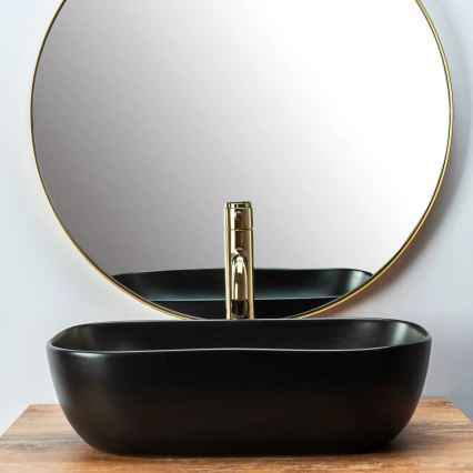 REA-U8470 - Opzetwastafel BELINDA 33,5x46,5 cm keramiek/mat zwart