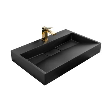 REA-U8802 - Opzetwastafel GOYA 46x70 cm composiet/mat zwart