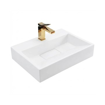 REA-U8900 - Lavabo à poser GOYA 37x50 cm composite minéral/blanc mat