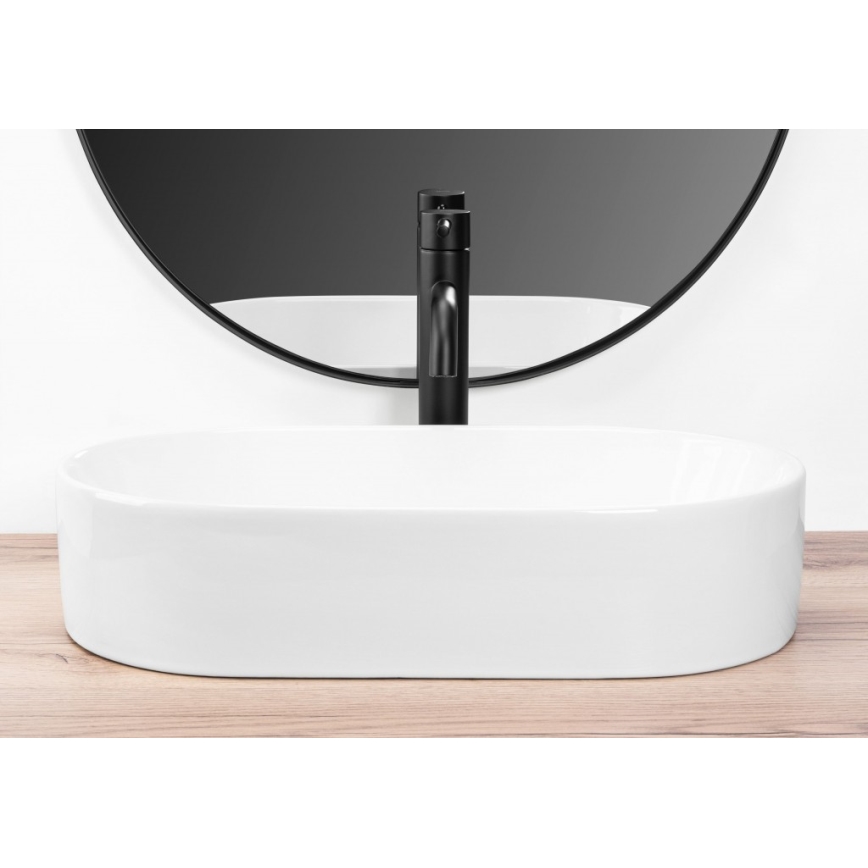 REA-U9108 - Opzetwastafel LAYLA 30x53 cm keramiek/glanzend wit