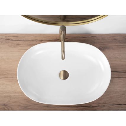 REA-U9653 - Opzetwastafel CLEO 41x60,5 cm keramiek/mat wit
