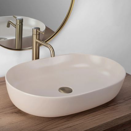 REA-U9655 - Vasque à poser CLEO 41 x 60,5 cm, céramique beige