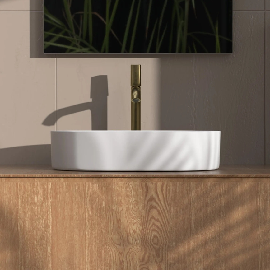 REA-U9657 - Lavabo à poser NADIA 38,5x61 cm céramique/blanc mat