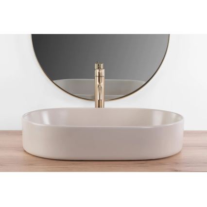 REA-U9661 - Opzetwastafel NADIA 38,5x61 cm keramiek/beige