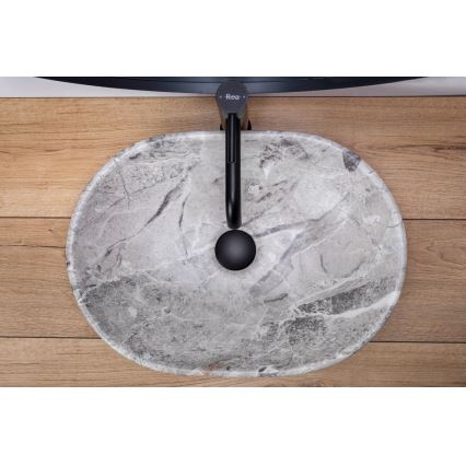 REA-U9888  - Lavabo à poser LARA 35x48,5 cm céramique/aspect pierre