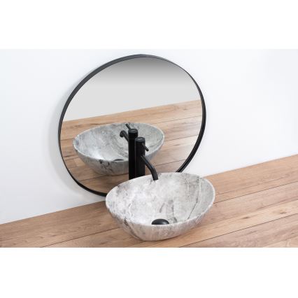 REA-U9908 - Opzetwastafel SOFIA 34,5x41 cm keramiek/steenlook