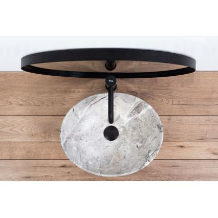 REA-U9908 - Opzetwastafel SOFIA 34,5x41 cm keramiek/steenlook