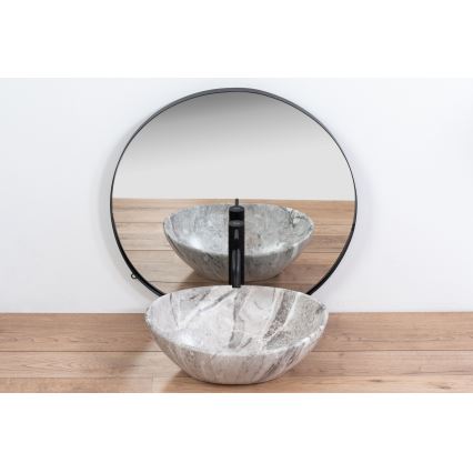 REA-U9908 - Opzetwastafel SOFIA 34,5x41 cm keramiek/steenlook