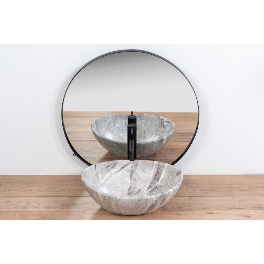 REA-U9908 - Opzetwastafel SOFIA 34,5x41 cm keramiek/steenlook