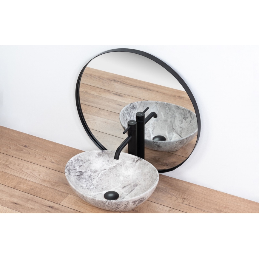 REA-U9908 - Opzetwastafel SOFIA 34,5x41 cm keramiek/steenlook