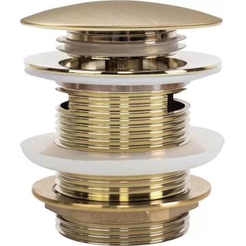 REA-W2005 - Badafvoer CLICK-CLACK Ø 7 cm geborsteld goud