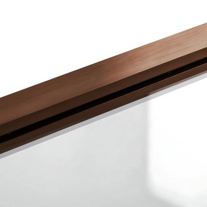 REA-W5696 - Paroi de baignoire pliante AGAT 140 x 80 cm, cadre en cuivre brossé / verre transparent