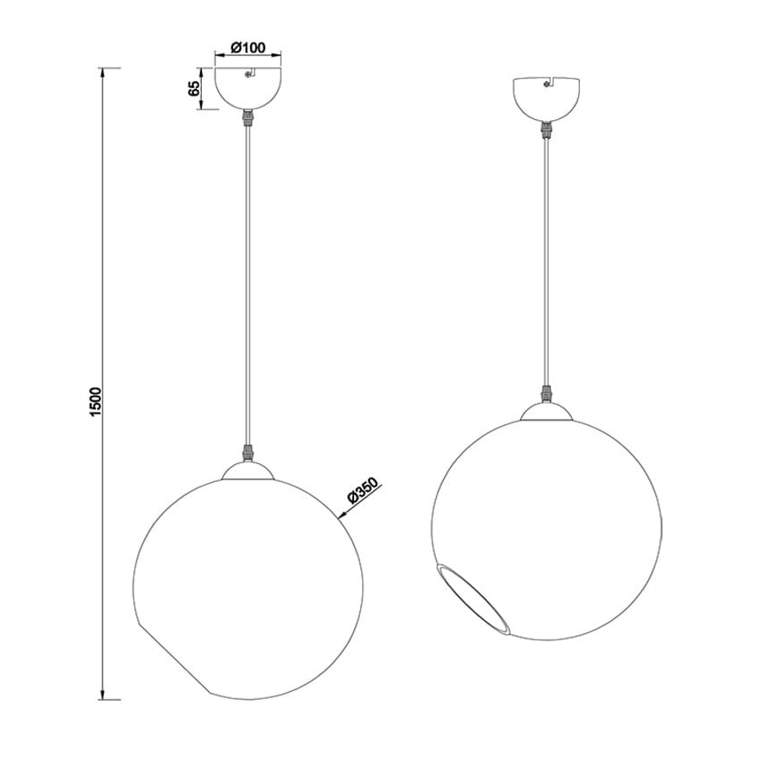 Reality - Hanglamp aan een koord CLOONEY 1xE27/42W/230V