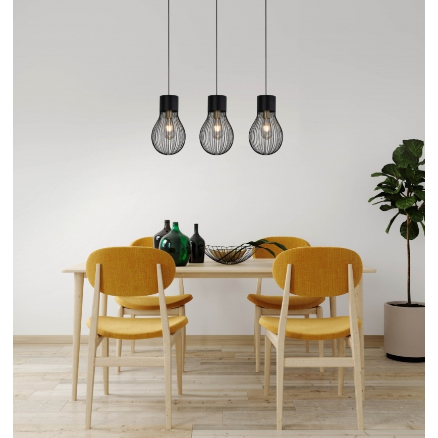 Reality - Hanglamp aan een koord DAVE 3xE27/40W/230V