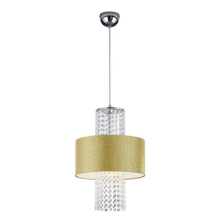 Reality - Hanglamp aan een koord KING 1xE27/42W/230V gouden