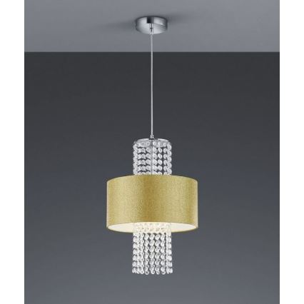 Reality - Hanglamp aan een koord KING 1xE27/42W/230V gouden