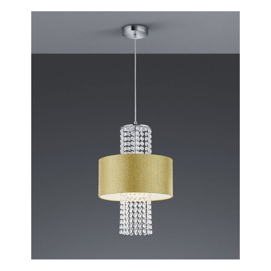 Reality - Hanglamp aan een koord KING 1xE27/42W/230V gouden