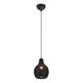 Reality - Hanglamp met kabel SPROUT 1xE14/40W/230V zwart/rotan