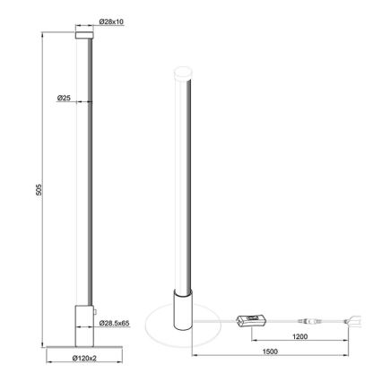 Reality - Lampe de table LED à intensité variable SMARAGD LED/6W/230V 3000-6000K Wi-Fi