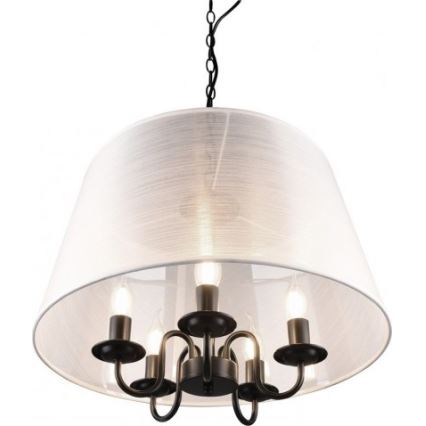 Verlichting - LED-kroonluchter aan ketting CIMA 5xE14/40W/230V grijs