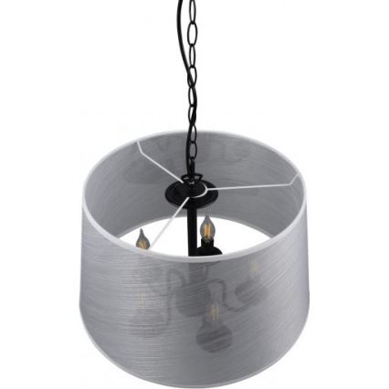 Verlichting - LED-kroonluchter aan ketting CIMA 5xE14/40W/230V grijs